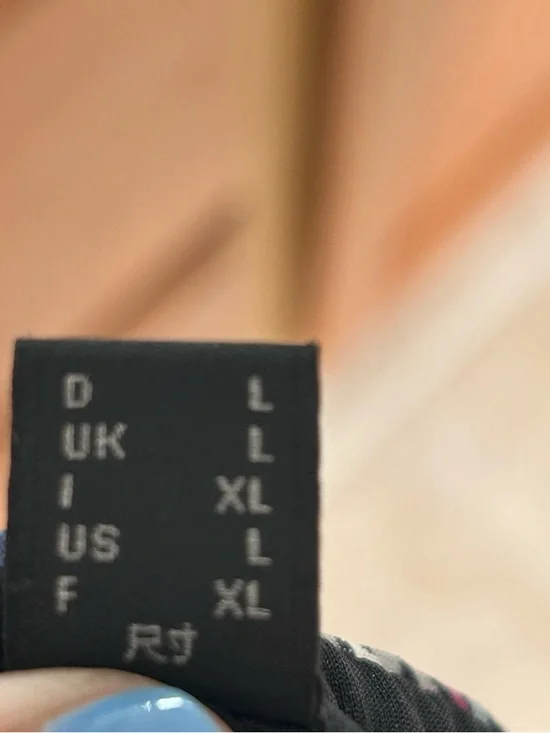 Esprit Vintage Patterned A-Line Skirt in Navy, Purple, Gray & Pink Size L - Picture 6 of 7